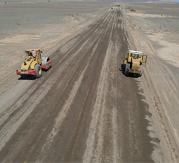 راه سازی در مجتمع معادن سنگ آهن اسمالون